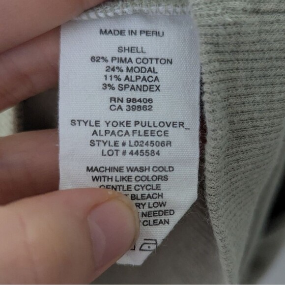 Theory Yoke Pullover Alpaca Fleece Quartet Zip Sweatshirt Women's Size Large - Picture 7 of 7